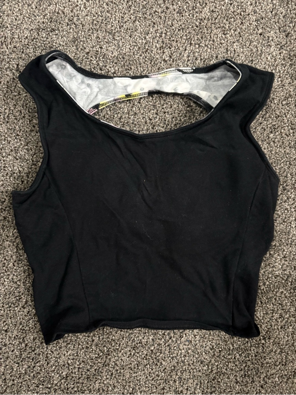SO Black Racerback Crop Tank Top